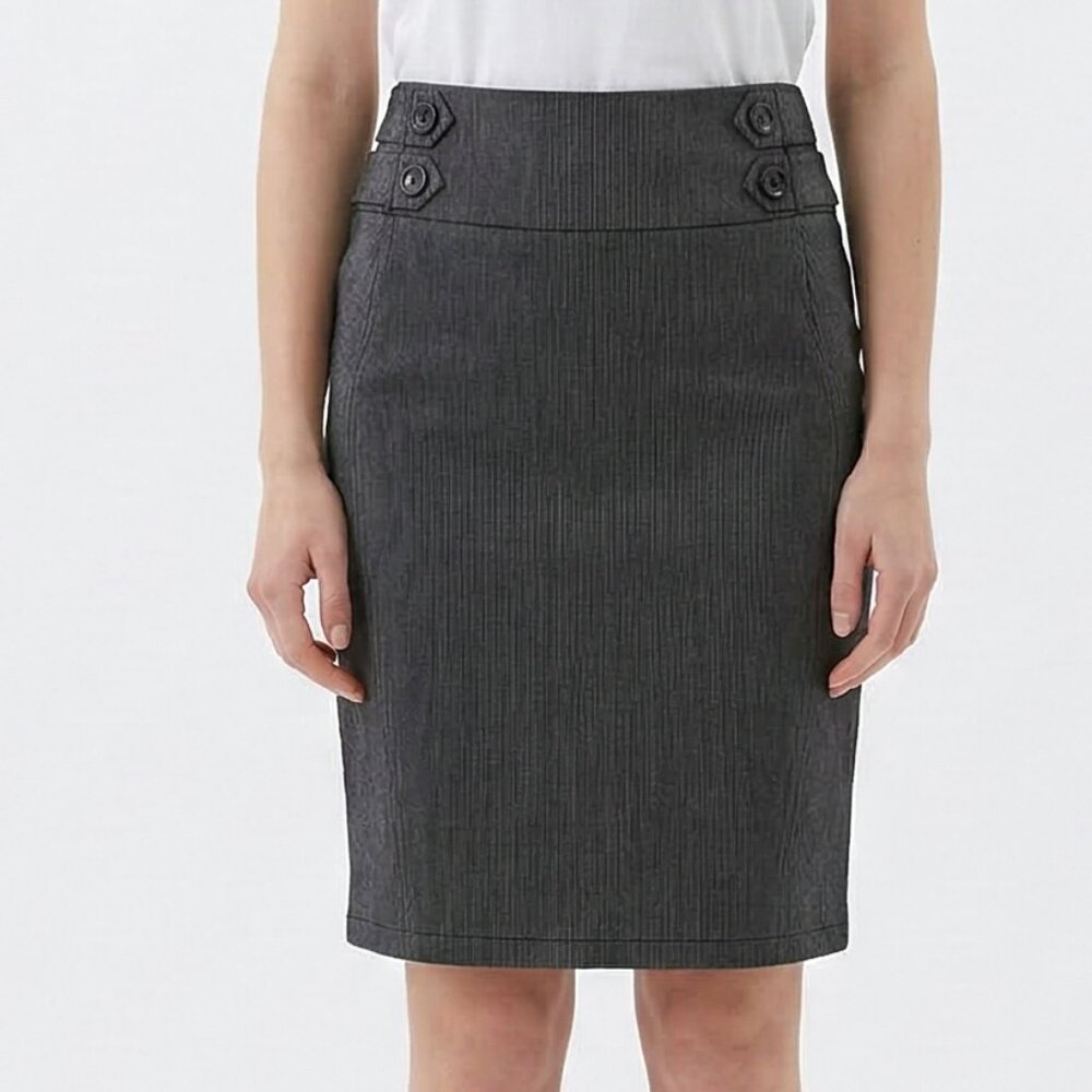 Soho Skirt Black Stripes Pencil Academia Office Casual Sailor 10